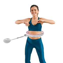 Rebel Smart Hula Hop Odchudzające Koło Z Licznikiem, Wypustkami I Obciążeniem 50Cm, Różowe, Rebel Active [[