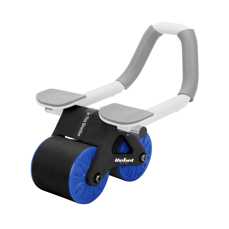 Rebel Przyrząd Do Ćwiczenia Mięśni Brzucha Z Timerem, Ab Roller Wheel Ab-3 , Kolor Czarno-Niebieski , Rebel Active [[