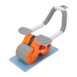 Rebel Przyrząd Do Ćwiczenia Mięśni Brzucha Z Timerem, Ab Roller Wheel Ab-3 , Kolor Szaro-Pomarańczowy , Rebel Active [[