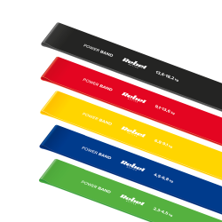 Rebel Zestaw Gum Do Ćwiczeń Tpe - Mini Band L, 2.3-18.2 Kg, 5 Gum, Kolorowy,  Rebel Active [[