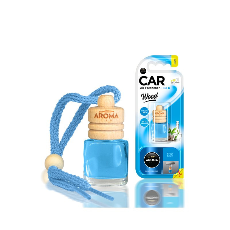 FRESH LINEN Zapach samochodowy WOOD zawieszka AROMA Car