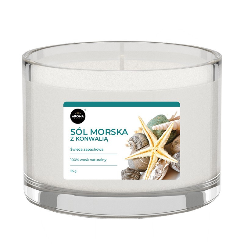 SÓL MORSKA Z KONWALIĄ Świeca Zapachowa AROMA Home