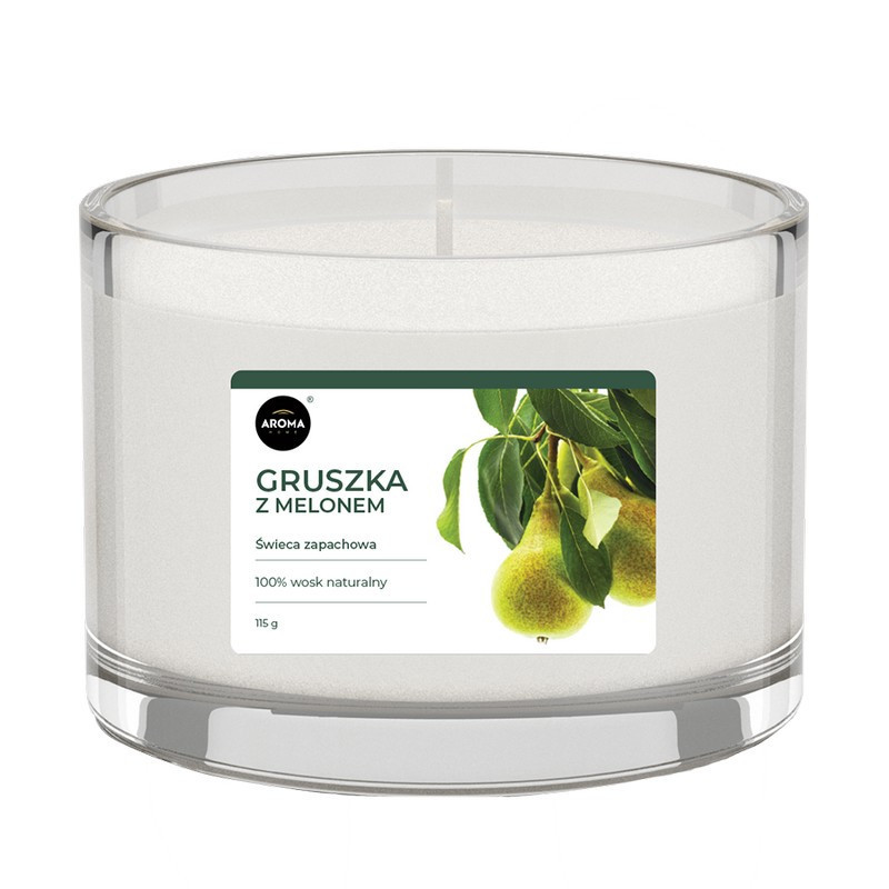 GRUSZKA Z MELONEM Świeca Zapachowa AROMA Home 115g