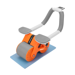 Rebel Przyrząd Do Ćwiczenia Mięśni Brzucha Z Timerem, Ab Roller Wheel Ab-3 , Kolor Szaro-Pomarańczowy , Rebel Active [[