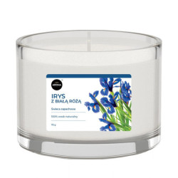IRYS Z BIAŁĄ RÓŻĄ Świeca Zapachowa AROMA Home 115g