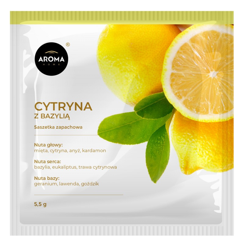 CYTRYNA Z BAZYLIĄ Saszetka Zapachowa AROMA Home