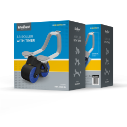 Rebel Przyrząd Do Ćwiczenia Mięśni Brzucha Z Timerem, Ab Roller Wheel Ab-3 , Kolor Czarno-Niebieski , Rebel Active [[