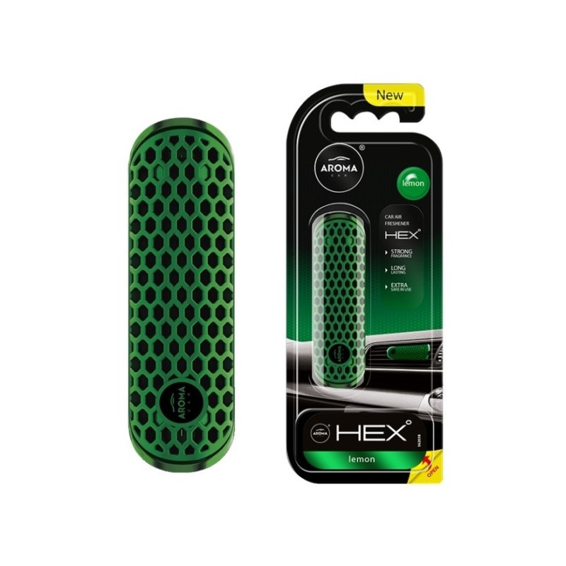 AROMA CAR Hex polimer - LEMON cytryna Odświeżacz do samochodu