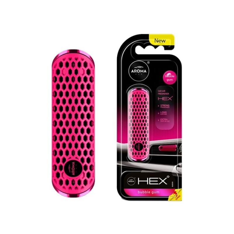 AROMA CAR Hex polimer - BUBBLE GUM Odświeżacz do samochodu