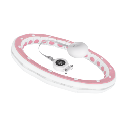 Rebel Smart Hula Hop Odchudzające Koło Z Licznikiem, Wypustkami I Obciążeniem 50Cm, Różowe, Rebel Active [[
