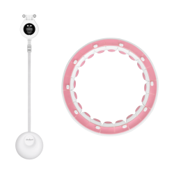 Rebel Smart Hula Hop Odchudzające Koło Z Licznikiem, Wypustkami I Obciążeniem 50Cm, Różowe, Rebel Active [[