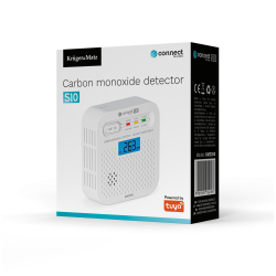 Krüger&Matz Czujnik Czadu, Tlenku Węgla Kruger&Matz Connect S10 Tuya Pn-En50921 [[