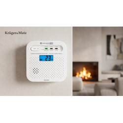 Krüger&Matz Czujnik Czadu, Tlenku Węgla Kruger&Matz Connect S10 Tuya Pn-En50921 [[