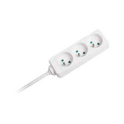 Rebel Przedłużacz 3 Gniazda 3M Typu Francuskiego Bez Przełącznika (3X1,5Mm) Rebel Biały [[