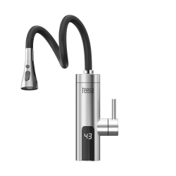 Teesa Przepływowy Podgrzewacz Wody - Bateria Metalowa Kuchenna Z Elastyczną Wylewką [[