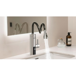 Teesa Przepływowy Podgrzewacz Wody - Bateria Metalowa Kuchenna Z Elastyczną Wylewką [[