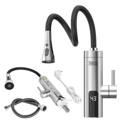 Teesa Przepływowy Podgrzewacz Wody - Bateria Metalowa Kuchenna Z Elastyczną Wylewką [[