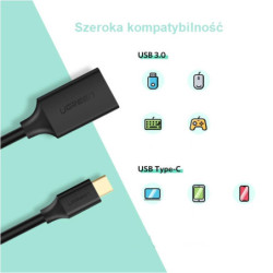 Adapter OTG USB-C 3.0 UGREEN (czarny)