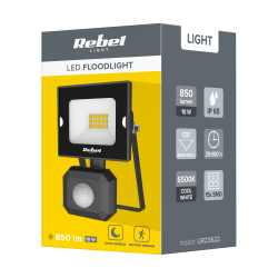 Rebel Reflektor Led Naświetlacz Rebel 10W Z Sensorem Zmierzchu I Ruchu, 6500K,  230V [[