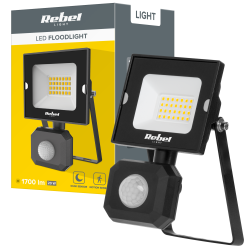 Rebel Reflektor Led Naświetlacz Rebel 20W Z Sensorem Zmierzchu I Ruchu, 6500K, 230V [[