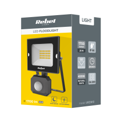 Rebel Reflektor Led Naświetlacz Rebel 20W Z Sensorem Ruchu I Zmierzchu, 4000K, 230V [[