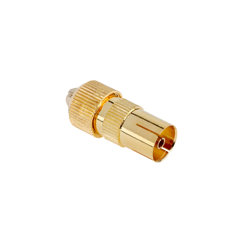 Gniazdo Antenowe Tv Na Kabel  Złote [[