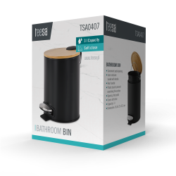 Teesa Kosz Na Śmieci Łazienkowy 3L (Czarny) [[