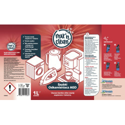 Mix'n Clean Szybki odkamieniacz AGD 1L - Usuwa bardzo silne osady wapienne i żelazne.