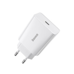 baseus Ładowarka sieciowa Baseus Speed Mini Quick Charger, USB-C, PD, 3A, 20W (biała) //