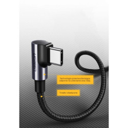 Kabel USB-C do USB-C, kątowy UGREEN US255,3A, 60W, 0.5m (czarny)