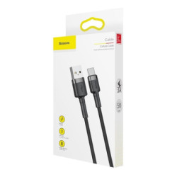 Kabel USB do USB-C Baseus Cafule 3A 1m szaro-czarny