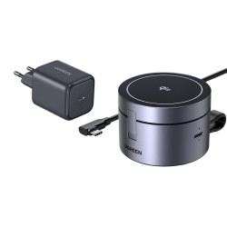UGREEN Ładowarka indukcyjna UGREEN W712 25W 3w1 USB-C (czarna) //