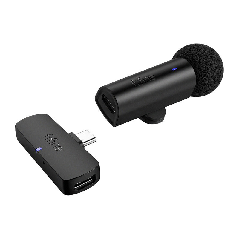 Fifine Bezprzewodowy mikrofon krawatowy Fifine M6 USB-C (czarny) //