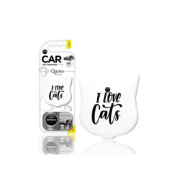 AROMA CAR Kot cat - FRESH LINEN Odświeżacz do samochodu świeże pranie