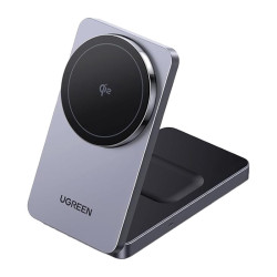 UGREEN Ładowarka indukcyjna UGREEN W706 15W 2w1 MagSafe (czarna) //