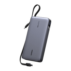 UGREEN Powerbank 25000mAh Ugreen PB552, 165W, USB + USB-C, wbudowany kabel (szary) //