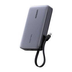UGREEN Powerbank 20000mAh Ugreen PB551, 145W, USB + USB-C, wbudowany kabel (szary) //