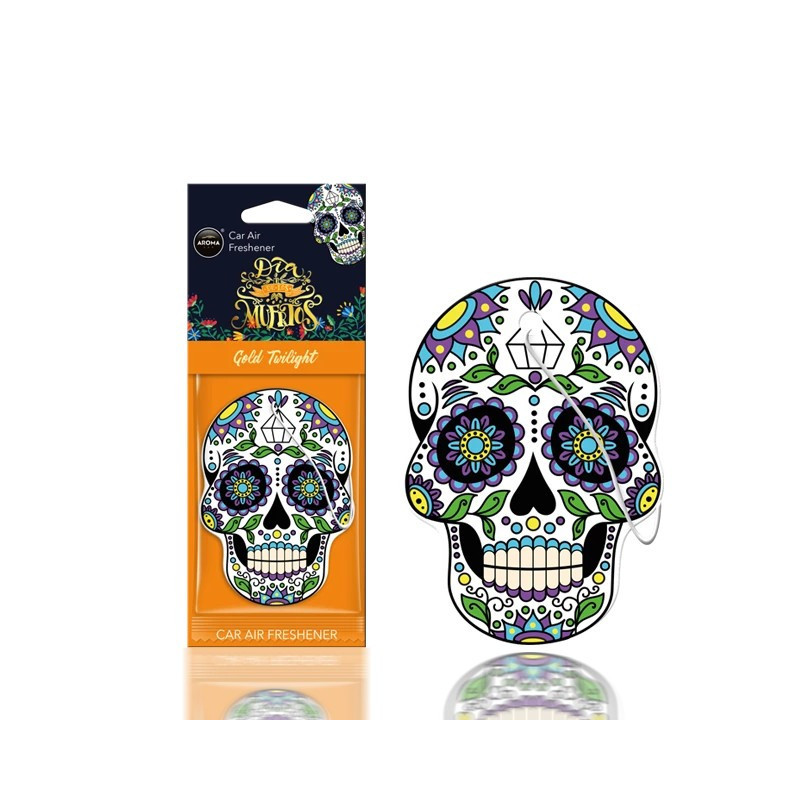GOLD TATTOO Zawieszka zapachowa do auta AROMA Car Dia De Los Muertos Gold Twilight