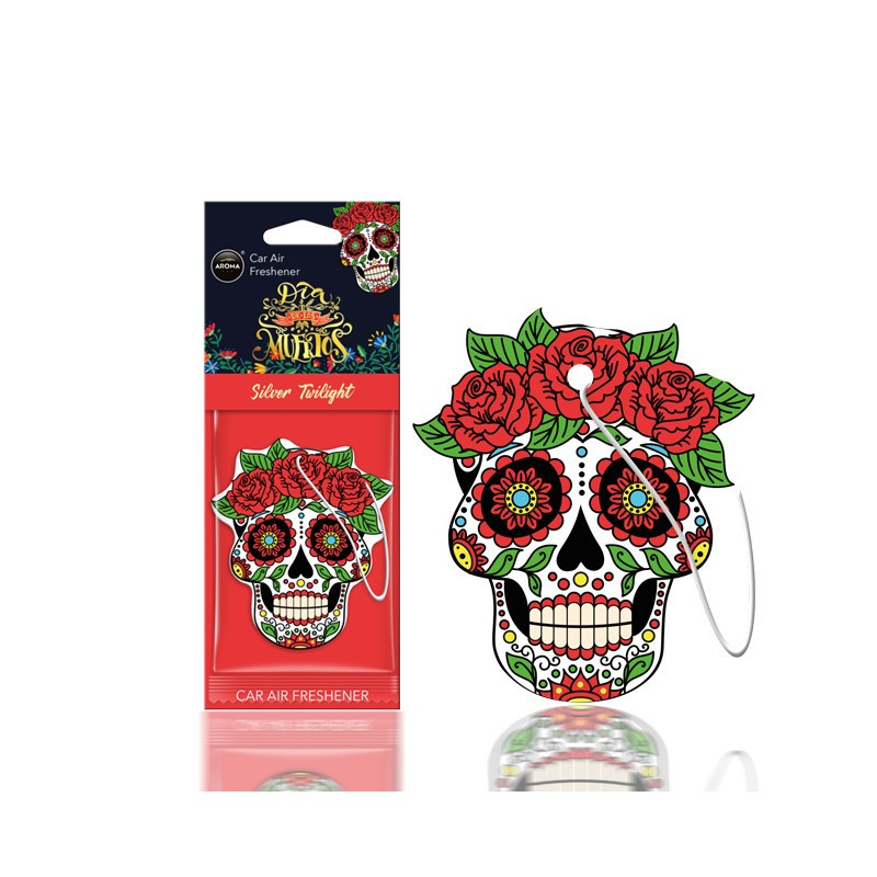 SILVER TWILIGHT Zawieszka zapachowa do auta AROMA Car Dia De Los Muertos