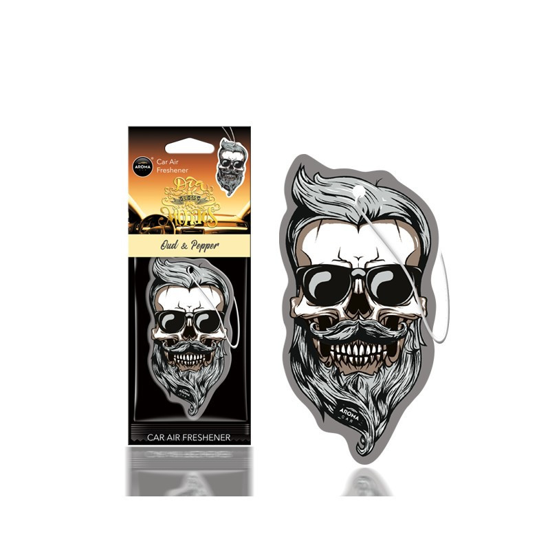 OUD & PEPPER SKULL Zawieszka zapachowa do auta AROMA Car Dia De Los Muertos