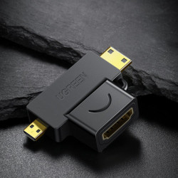 UGREEN 20144 adapter mini / micro HDMI do HDMI (czarny)