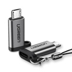 Adapter USB-C do micro USB UGREEN US282 (szary)