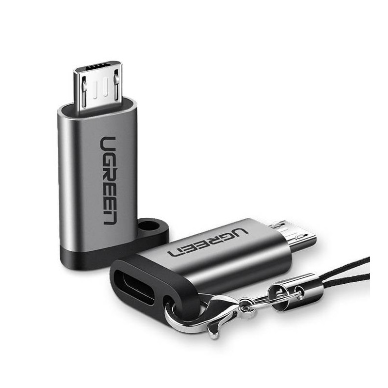 Adapter USB-C do micro USB UGREEN US282 (szary)