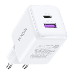 UGREEN Ładowarka sieciowa Ugreen X516 USB + USB-C, GaN, 30W (biała) //