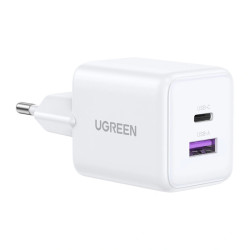 UGREEN Ładowarka sieciowa Ugreen X516 USB + USB-C, GaN, 30W (biała) //