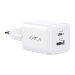 UGREEN Ładowarka sieciowa Ugreen X514 USB + USB-C, GaN, 20W (biała) //