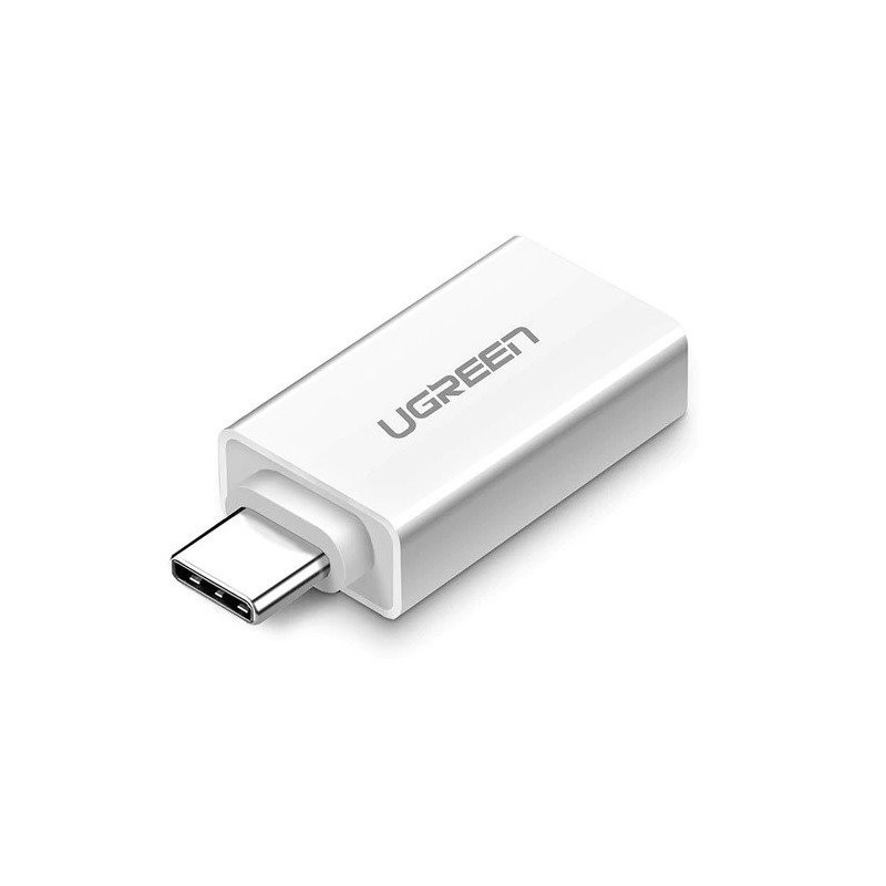 Adapter USB-A 3.0 do USB-C 3.1 UGREEN (biały)