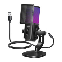 UGREEN Mikrofon do komputera Ugreen CM581, 24-bit/96kHz, USB-C, RGB (czarny) //