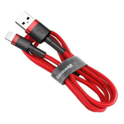 Kabel Lightning USB Baseus Cafule 2,4A 0.5m (czerw