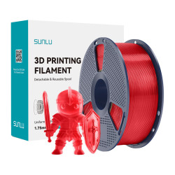 Sunlu Filament SUNLU PLA+ 1.75mm 1kg (przezroczysty czerwony) //